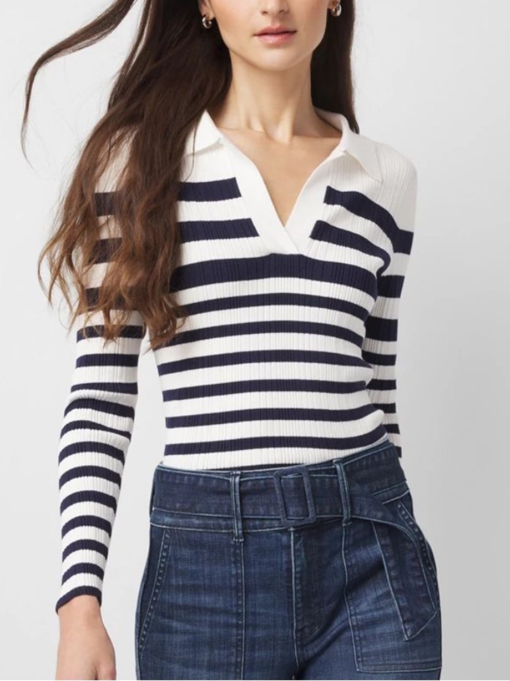 🆕 White House Black Market Ribbed Collar Pullover Sweater
